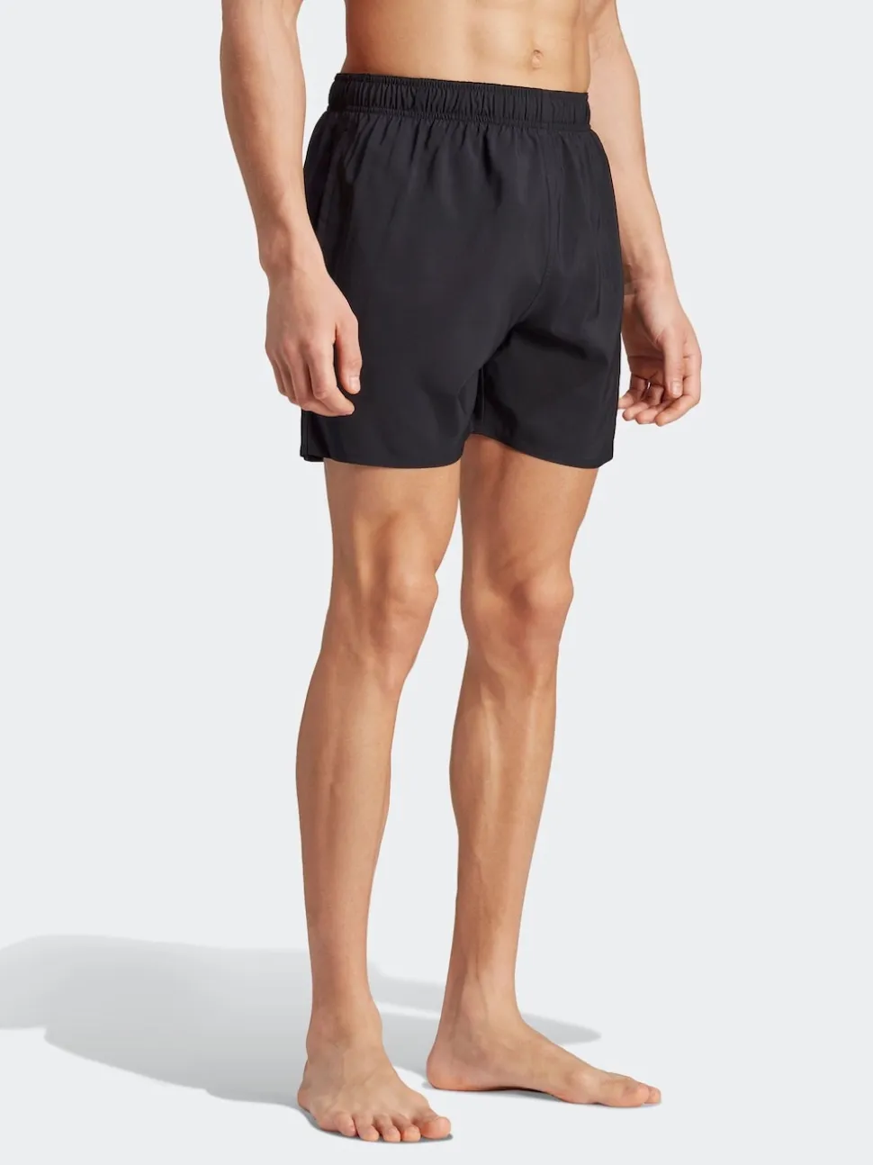 adidas Dark Black Solid CLX Short Length Swim Shorts