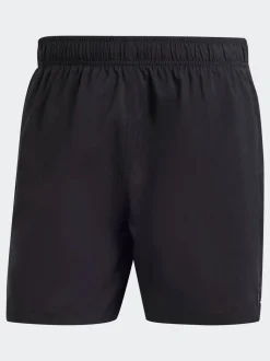 adidas Dark Black Solid CLX Short Length Swim Shorts