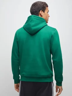 adidas Dark Green Trefoil Essentials Hoodie