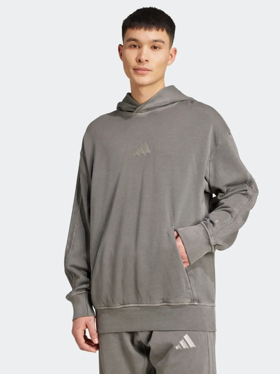 adidas Dark Grey ALL SZN French Terry Washed Hoodie