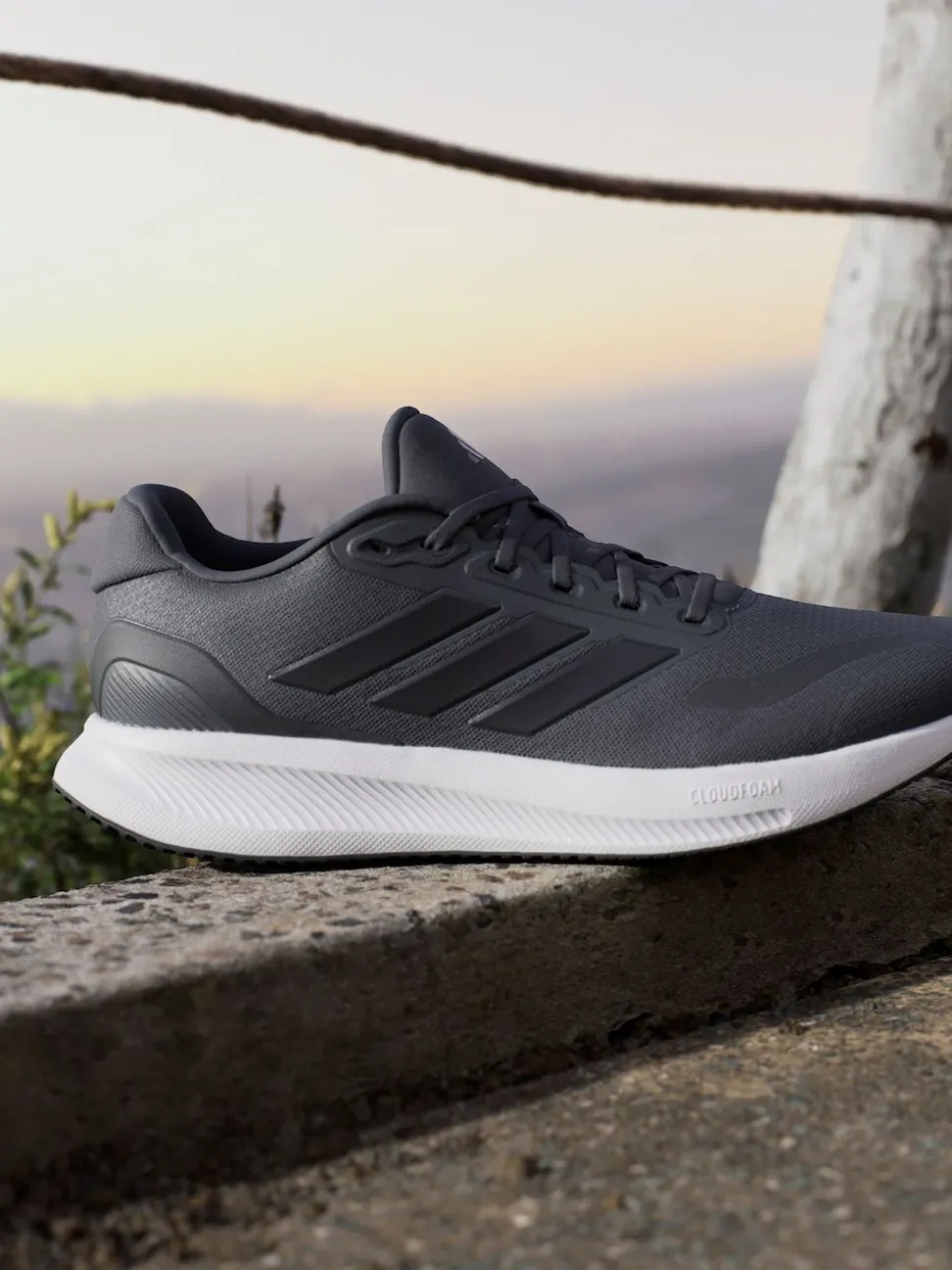 adidas Dark Grey Runfalcon 5 Running Trainers