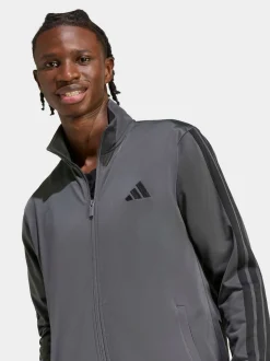 adidas Dark Grey Sportswear Basic 3-Stripes Tricot Tracksuit