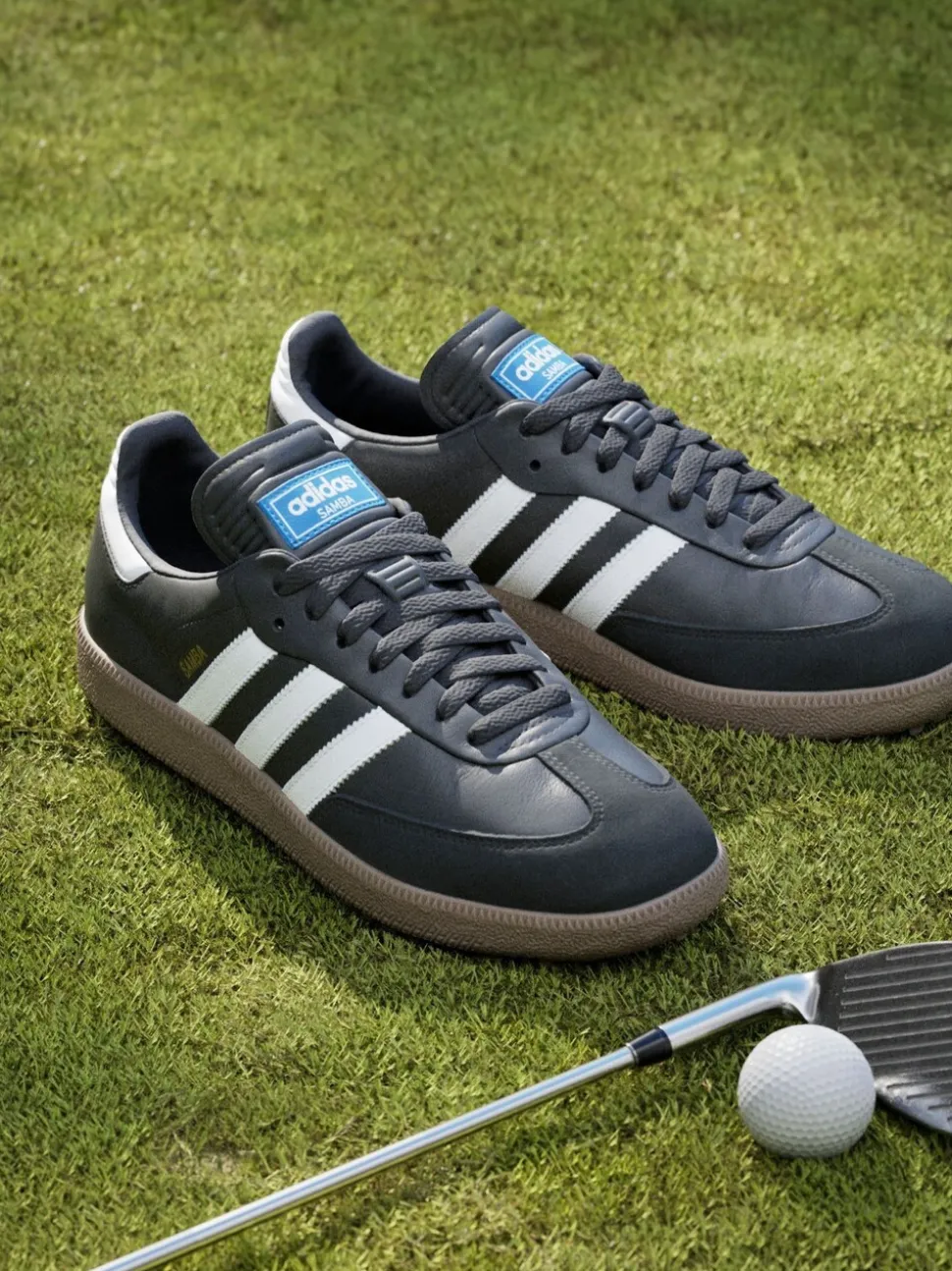 adidas Golf Black/White Samba Spikeless Shoes