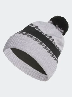 adidas Golf Dark Grey Cold.Rdy 3-Stripes Pom Beanie