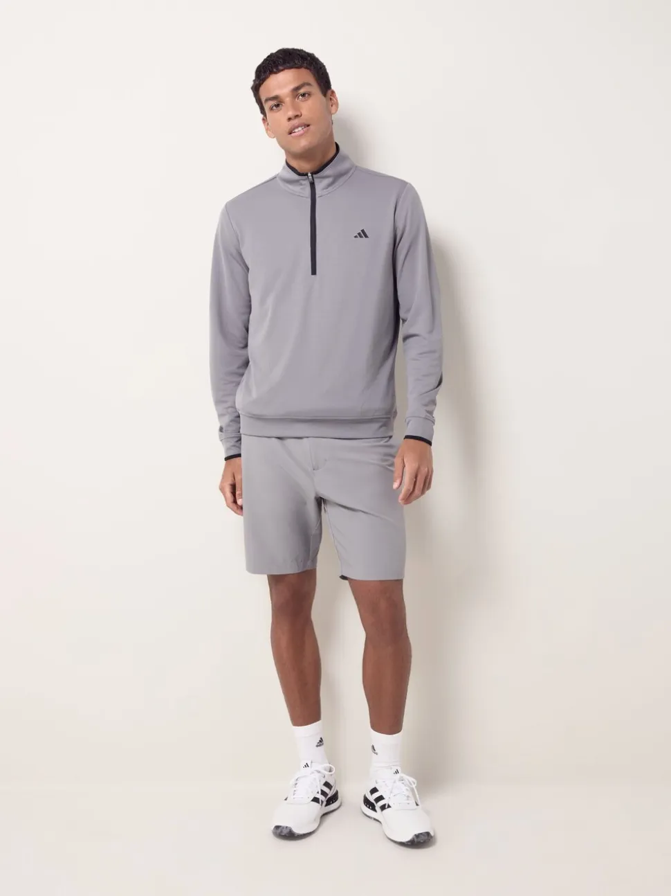 adidas Golf Grey Lightweight Half-Zip Top
