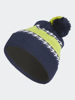 adidas Golf Navy Cold.Rdy 3-Stripes Pom Beanie