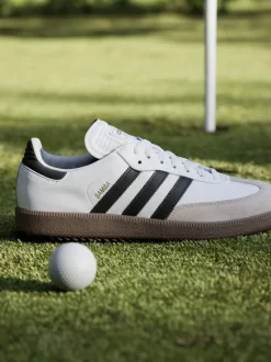 adidas Golf White/Black Samba Spikeless Shoes