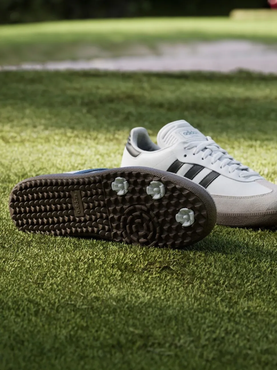 adidas Golf White/Black Samba Spikeless Shoes