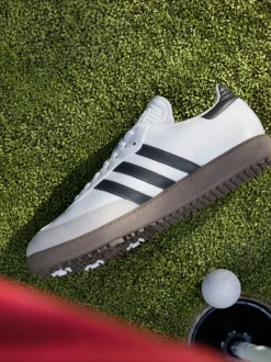 adidas Golf White/Black Samba Spikeless Shoes