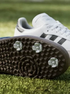 adidas Golf White/Black Samba Spikeless Shoes