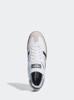 adidas Golf White/Blue Samba Spikeless Shoes