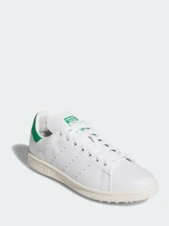 adidas Golf White/Green Stan Smith Spikeless Golf Shoes