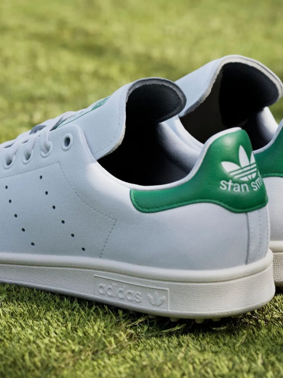 adidas Golf White/Green Stan Smith Spikeless Golf Shoes