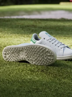 adidas Golf White/Green Stan Smith Spikeless Golf Shoes