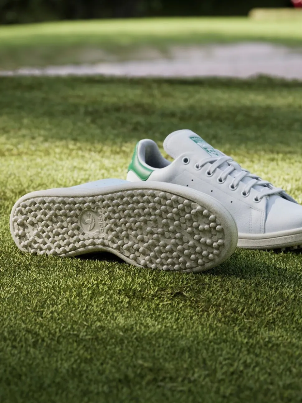adidas Golf White/Green Stan Smith Spikeless Golf Shoes