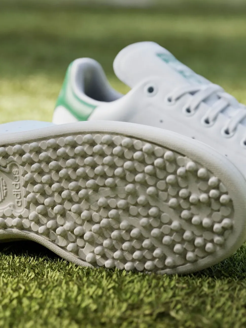 adidas Golf White/Green Stan Smith Spikeless Golf Shoes