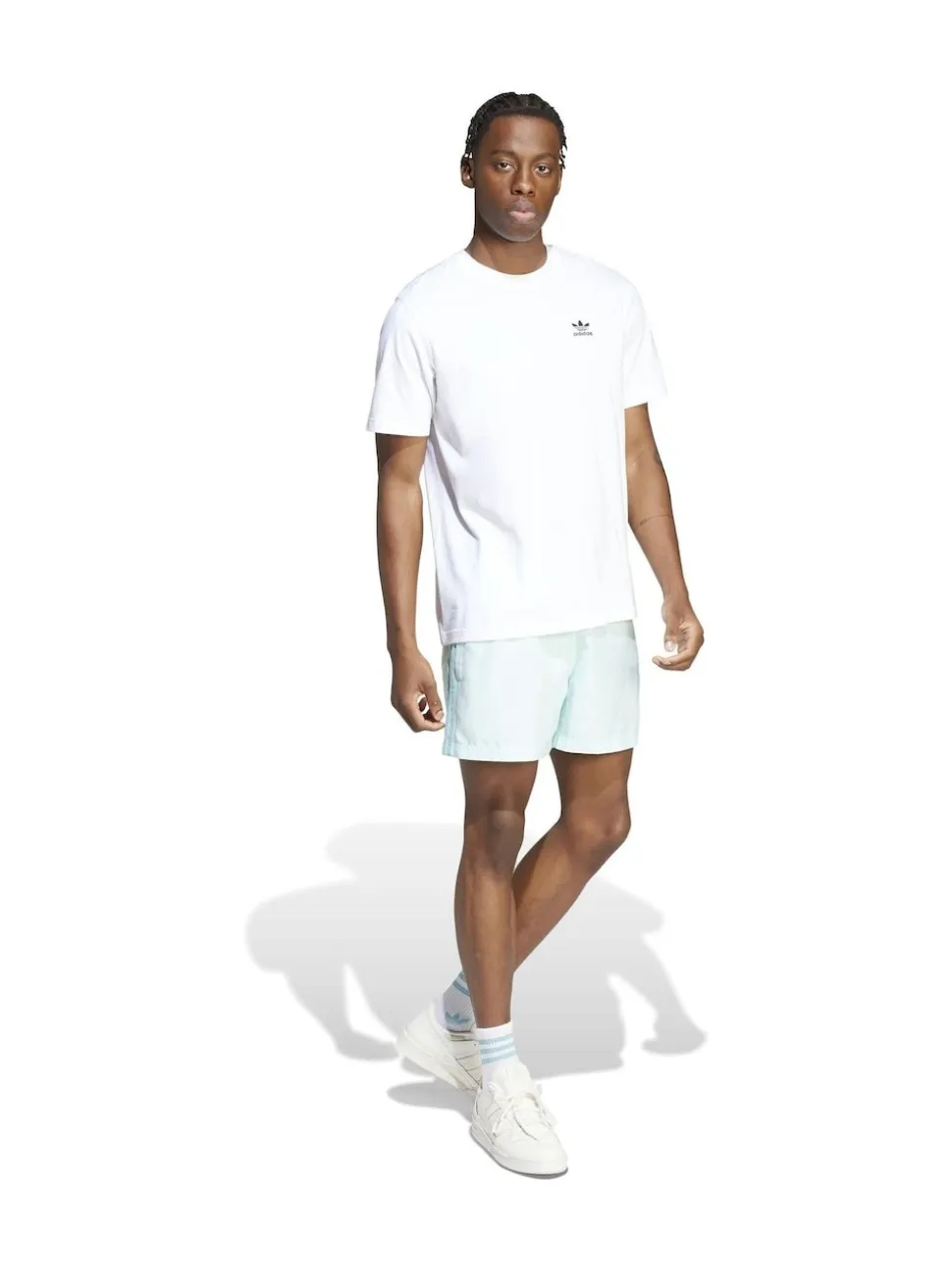 adidas Green Adicolor 3-Stripes 5 Inch Swim Shorts
