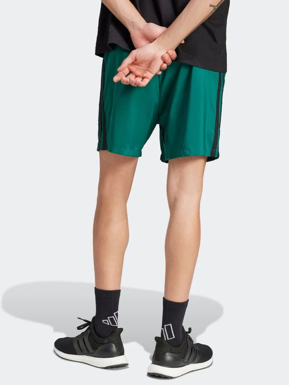 adidas Green Dark Essentials 3-Stripes Chelsea Shorts