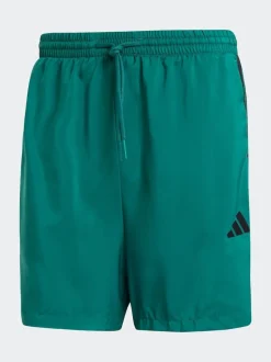adidas Green Dark Essentials 3-Stripes Chelsea Shorts