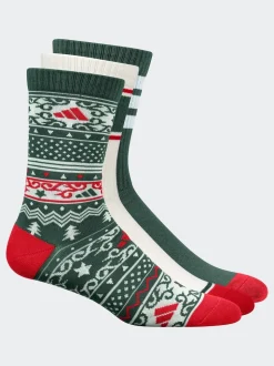 adidas Green GFX Crew 3 Pack Socks