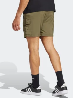 adidas Green Small Essentials Logo Cargo Chelsea Shorts