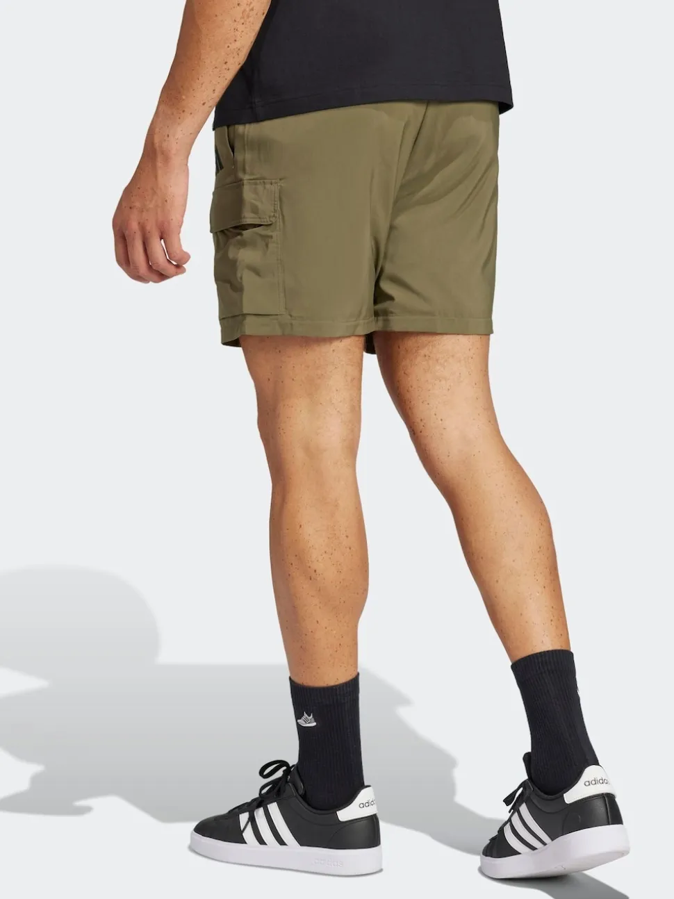 adidas Green Small Essentials Logo Cargo Chelsea Shorts