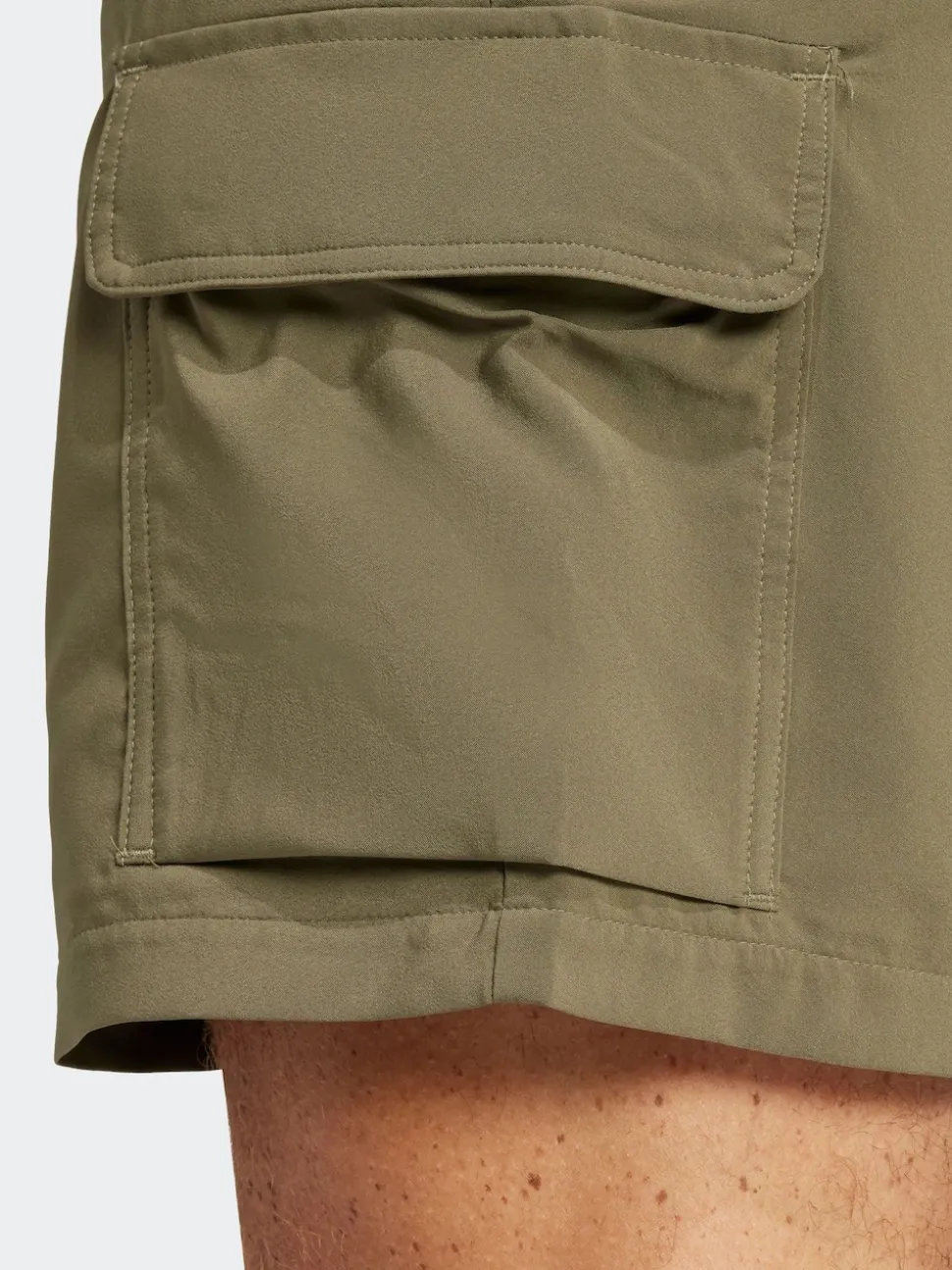 adidas Green Small Essentials Logo Cargo Chelsea Shorts
