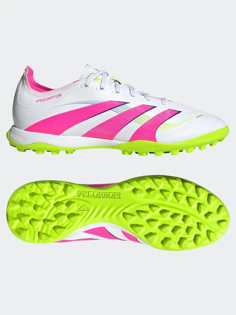 adidas Green/White Adult Predator League Turf Boots