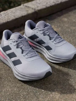 adidas Grey Chrome Galaxy 7 Running Trainers