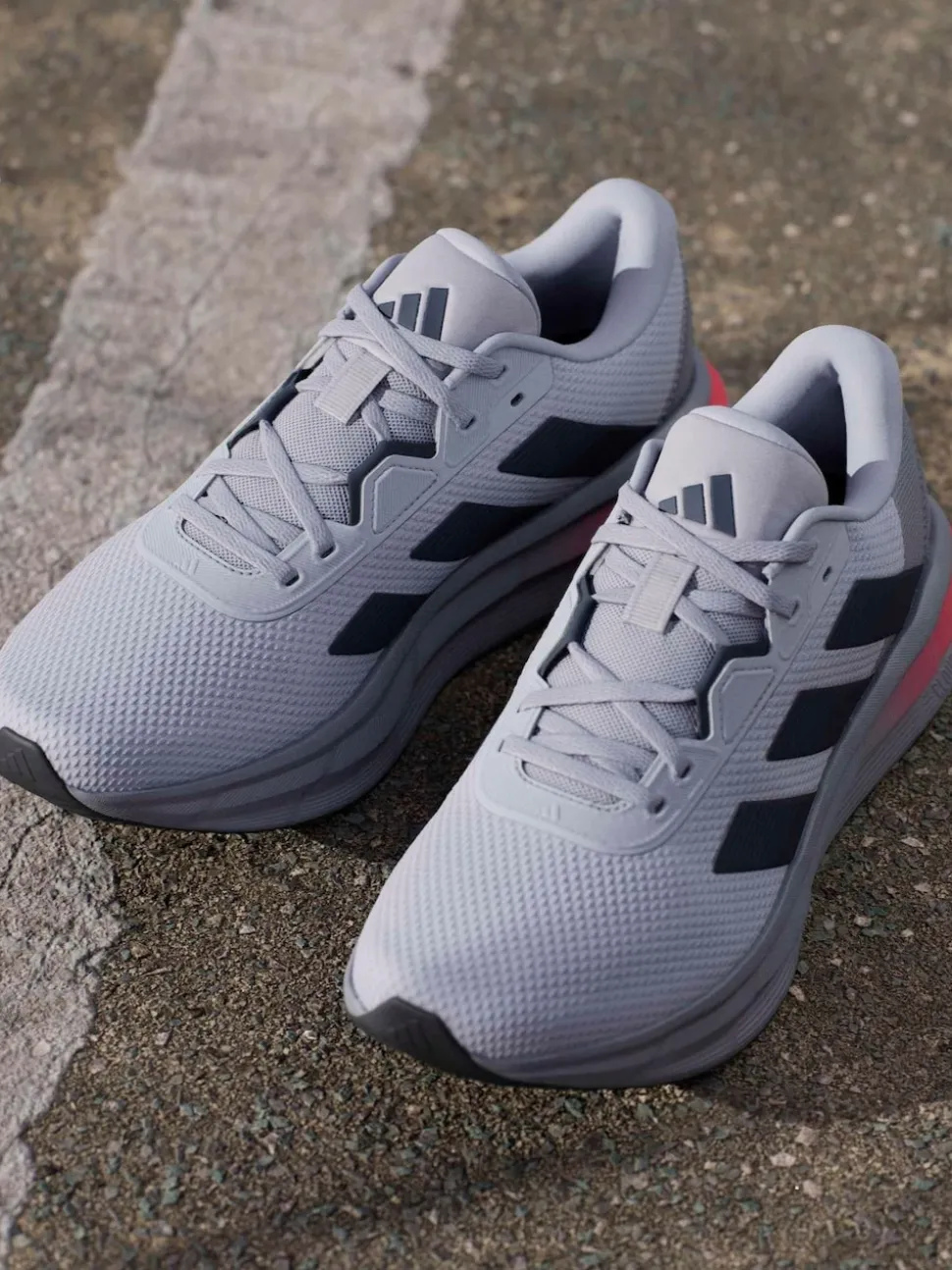 adidas Grey Chrome Galaxy 7 Running Trainers