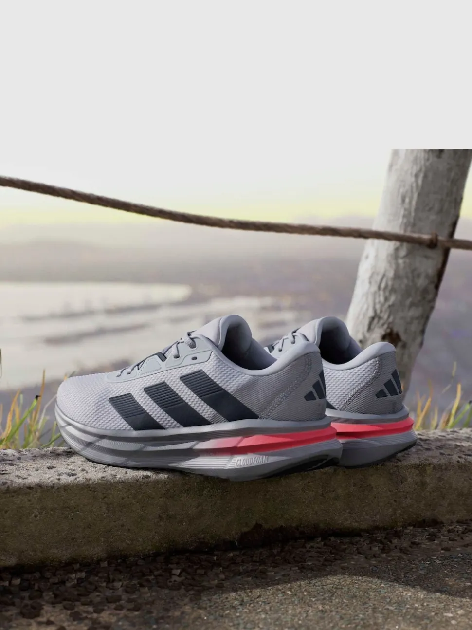 adidas Grey Chrome Galaxy 7 Running Trainers