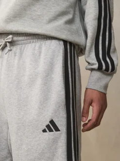 adidas Grey Essential 3-Stripes French Terry Shorts