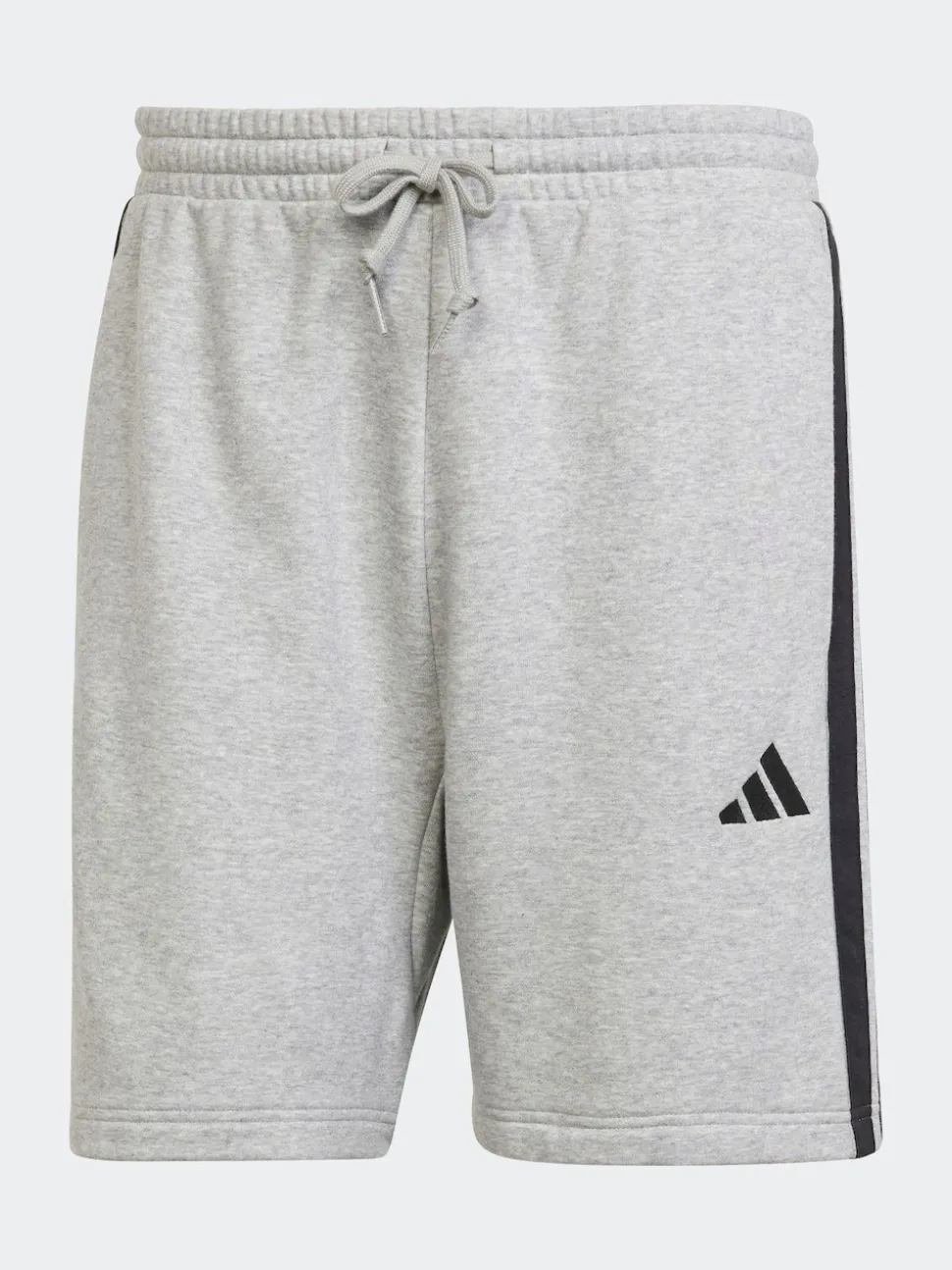adidas Grey Essential 3-Stripes French Terry Shorts