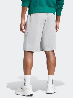 adidas Grey Essentials Feel Cozy French Terry Cargo Shorts