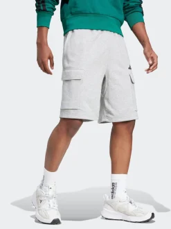 adidas Grey Essentials Feel Cozy French Terry Cargo Shorts