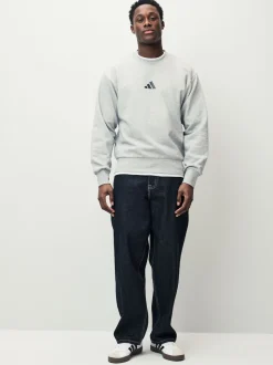 adidas Grey Essentials Feelcozy Fleece Sweatshirt