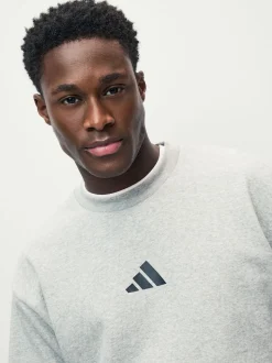 adidas Grey Essentials Feelcozy Fleece Sweatshirt