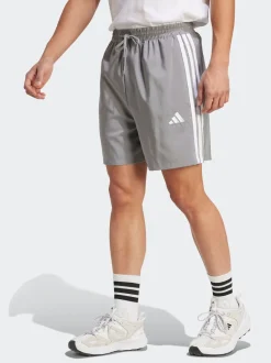 adidas Grey Essentials 3-Stripes Chelsea Shorts