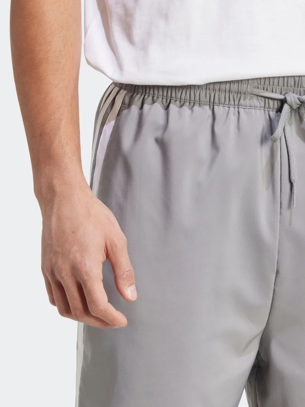 adidas Grey Essentials 3-Stripes Chelsea Shorts