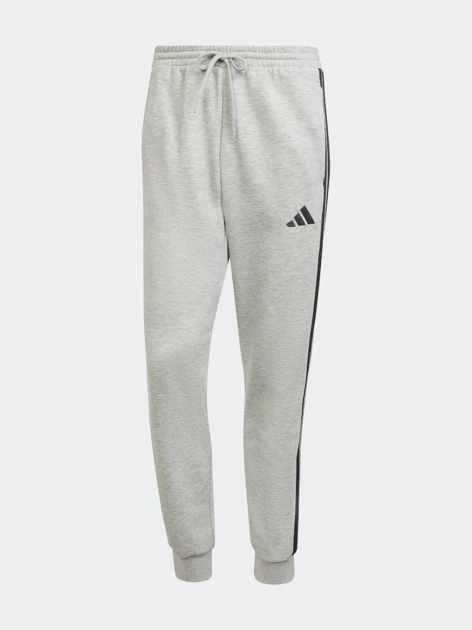 adidas Grey Essentials 3-Stripes Fleece Joggers