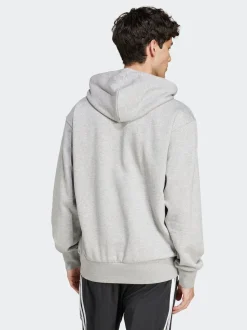 adidas Grey Light Essentials Feelcozy Fleece Hoodie