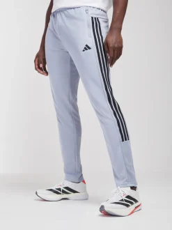 adidas Grey Workout Essentials All-Set 3-Stripes Knit Joggers