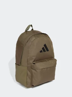adidas Light Brown Classic 3 Bar Logo Backpack