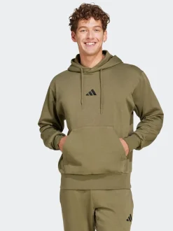 adidas Light Brown Essentials Feelcozy Fleece Hoodie