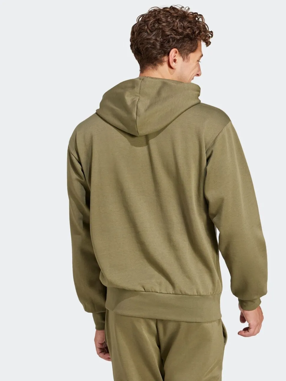 adidas Light Brown Essentials Feelcozy Fleece Hoodie