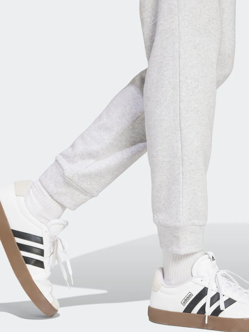 adidas Light Grey Essentials Feelcozy Fleece Joggers