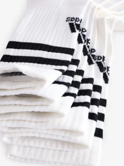 adidas Off White 3-Stripe Crew Length Socks 3 Pack