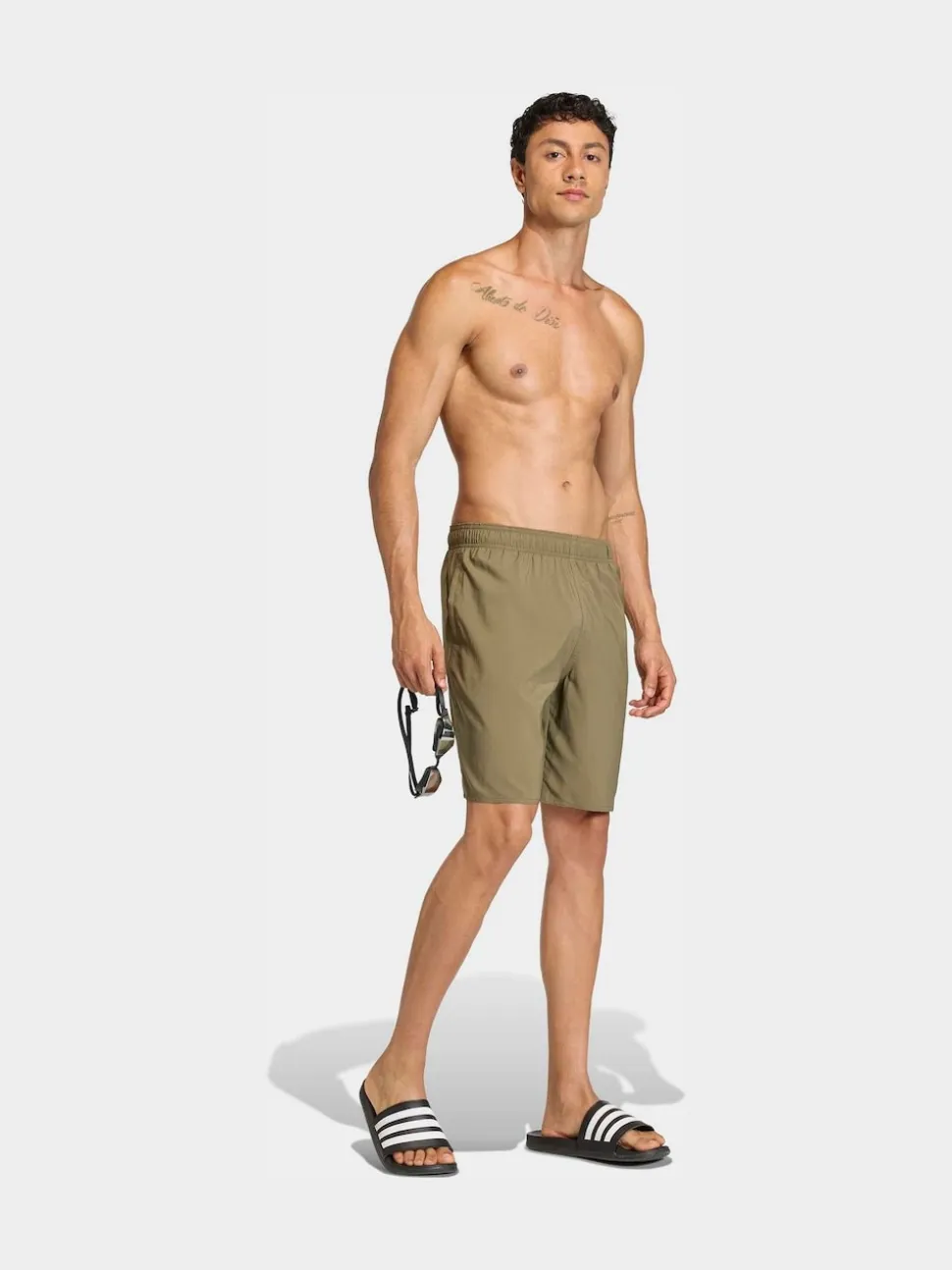 adidas Olive Green 8-Inch Swim Shorts