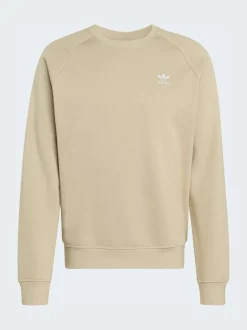 adidas Originals Beige Trefoil Essentials Crew Sweatshirt