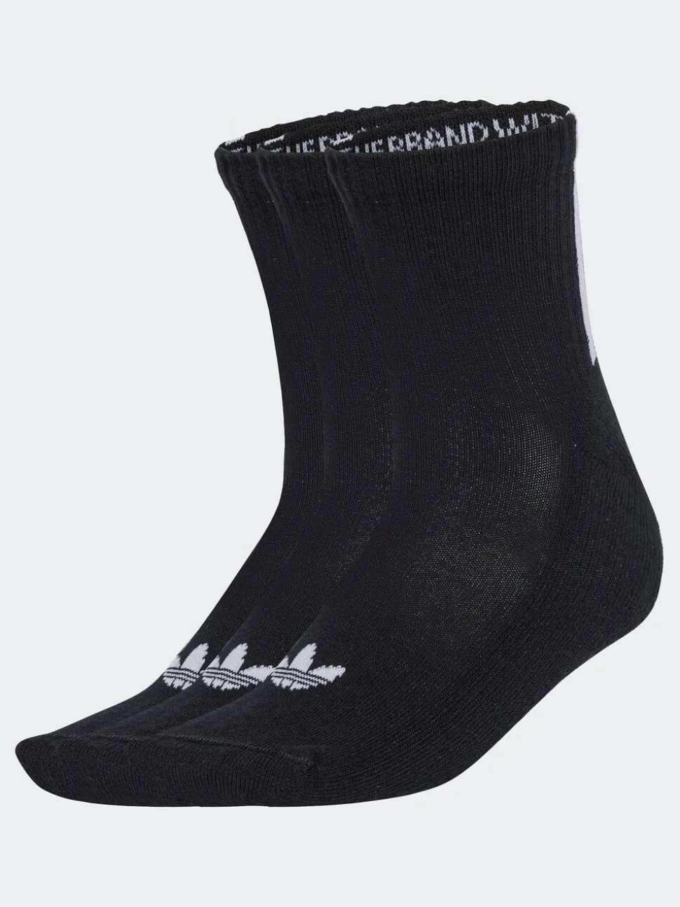 adidas Originals Black 3 Stripe 3 Pack 1/4 Socks